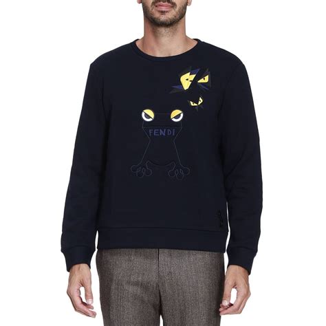 fendi sweatshirt blue|Fendi beaded graphic sweatshirt.